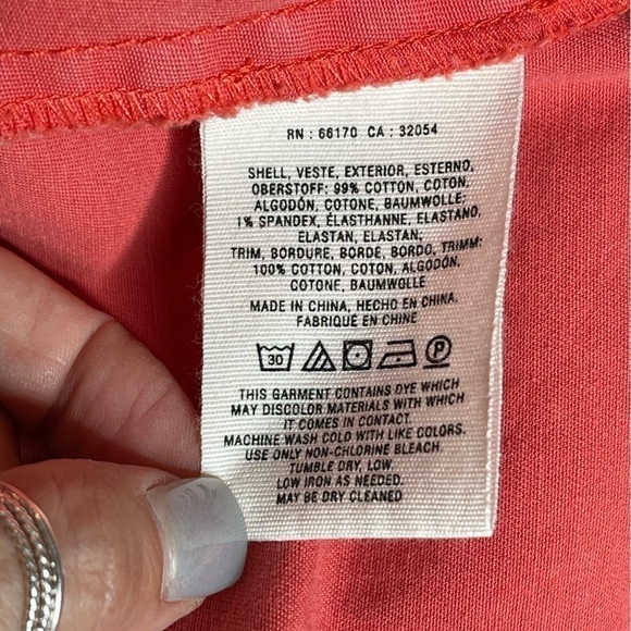 Anthropologie Pilcro & The Letterpress Coral Pink A-Line Button Down Skirt Sz 14 - Picture 10 of 15